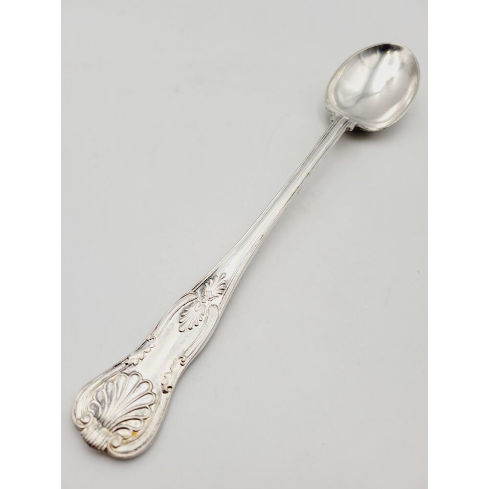 FB Rogers Italy Silverplated Repousse Kings Shell Salad Serving Spoon Discontinu